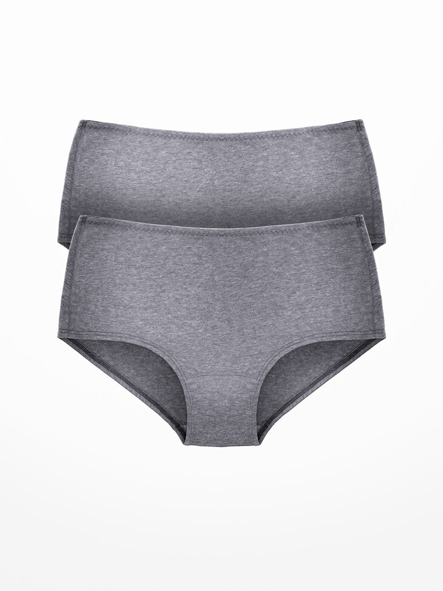 Comfort-Stretch Brief Underwear - Heather Grey - LoveSuze