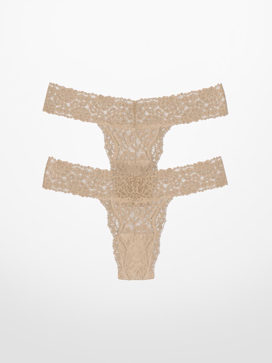 2-Pack Luxe-Stretch Lace Thong