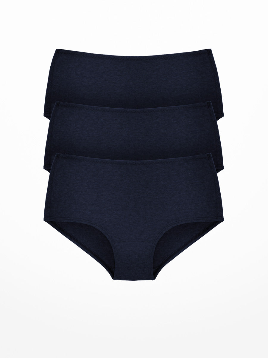 3-Pack Comfort Stretch Cotton Brief in Midnight Blue