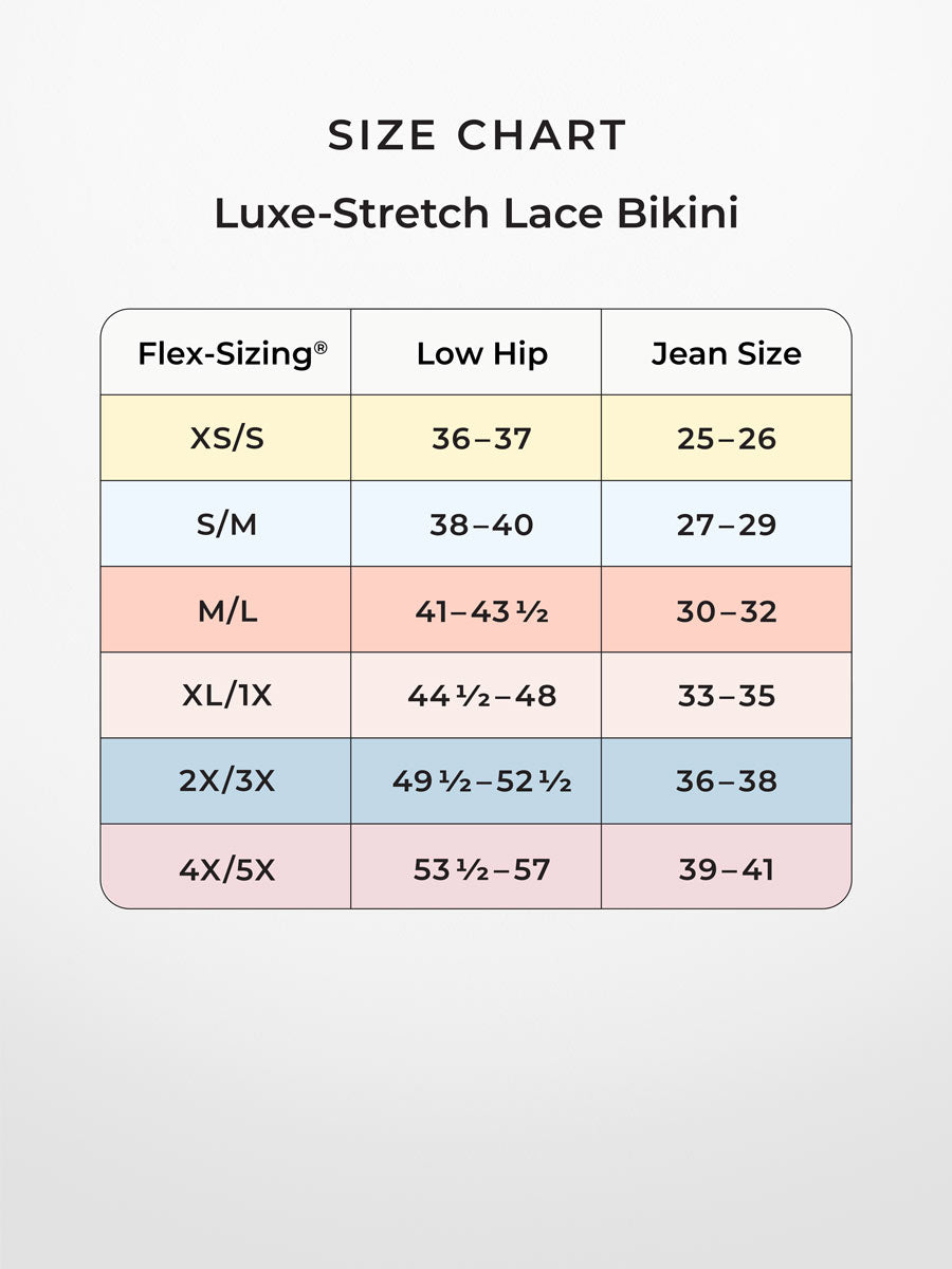 LoveSuze-Flex-Sizing Chart Luxe Lace Bikini