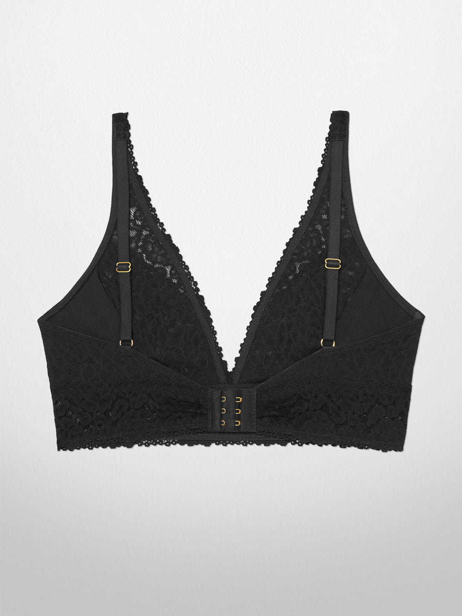 Lace Triangle Bralette Black | The Best Bralette for Small Busts
