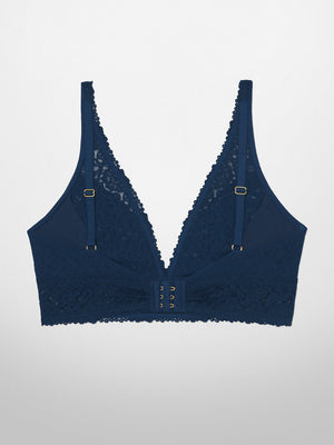 Lace T-Back Bralette Oxford Blue – Bustin' Out Boutique
