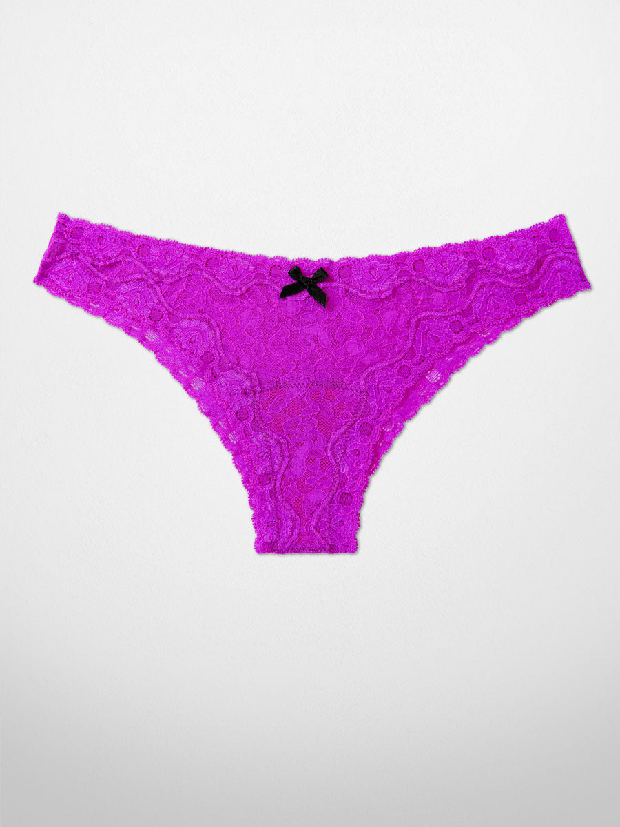 PINK Plum Purple Lace Cheeky Panties Women's Size Large NEW - beyond  exchange