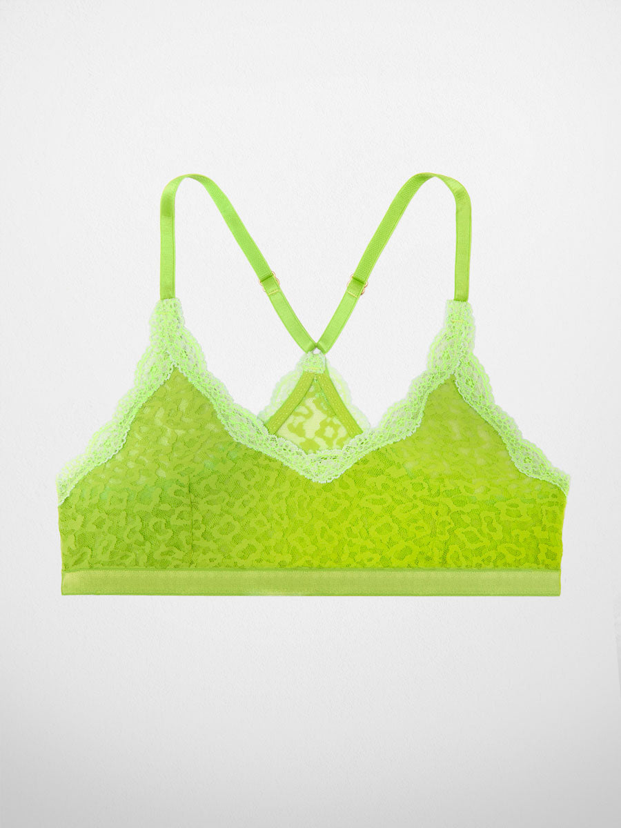 Womens Anthropologie Intimates  Anya Seamless Halter Bralette ELECTRIC  NEON LIME < Ditchlingstudio
