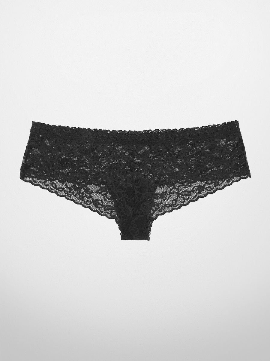 B91xZ Women's Seamless Hipster Underwear Stretch Lace Hipster Panties,Black  XL