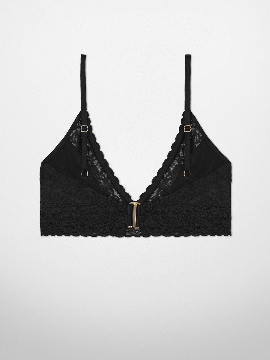 Body Intimates Ultimate Comfort Lace Triangle Bralette - Black - Pomelo  Fashion