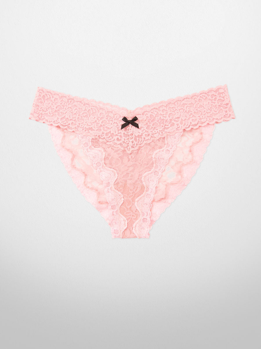 Show Off Eyelash Lace Cheeky Underwear Women's Luminous Rose L - Yahoo  Shopping
